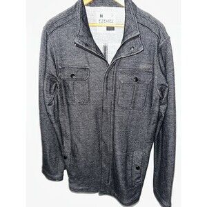 Ezekiel Full Zip Sweater Full Zip Dark Wolfe Gray Office Sweater Men’s Sz Medium